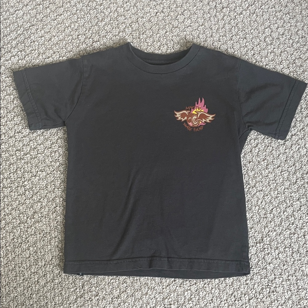 Munster Kids black skate fiend graphic tee with flames- 4T